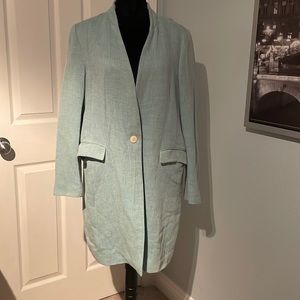 Teal overcoat